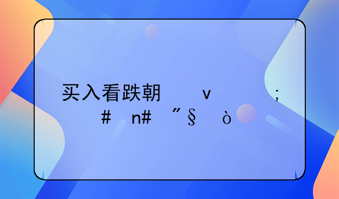 买入看跌期权怎么盈利？